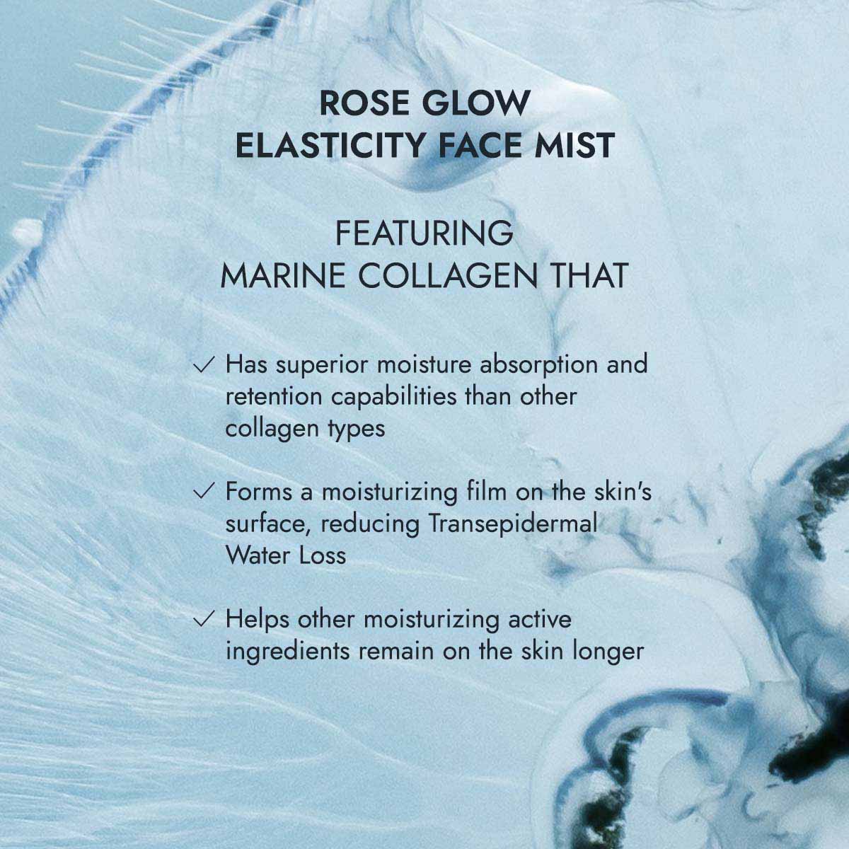 Organic Rose Glow Elasticity Face Mist – Amber Glass Spray Bottle 120ml