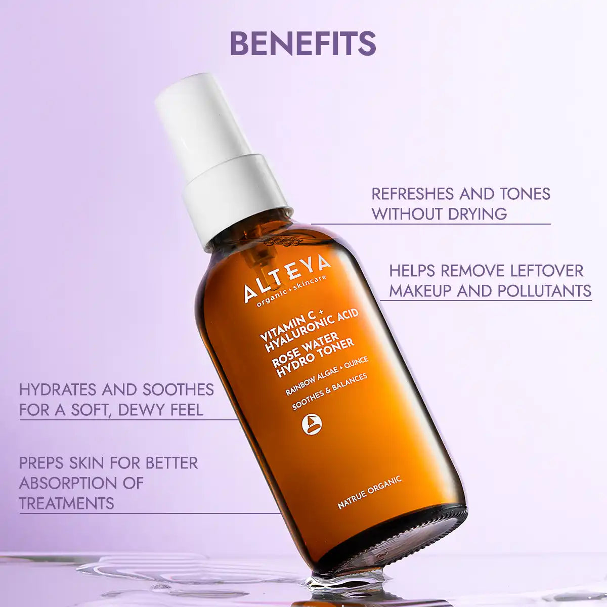 Vitamin C and Hyaluronic Acid Rose Water Hydro Toner Luminous Rose