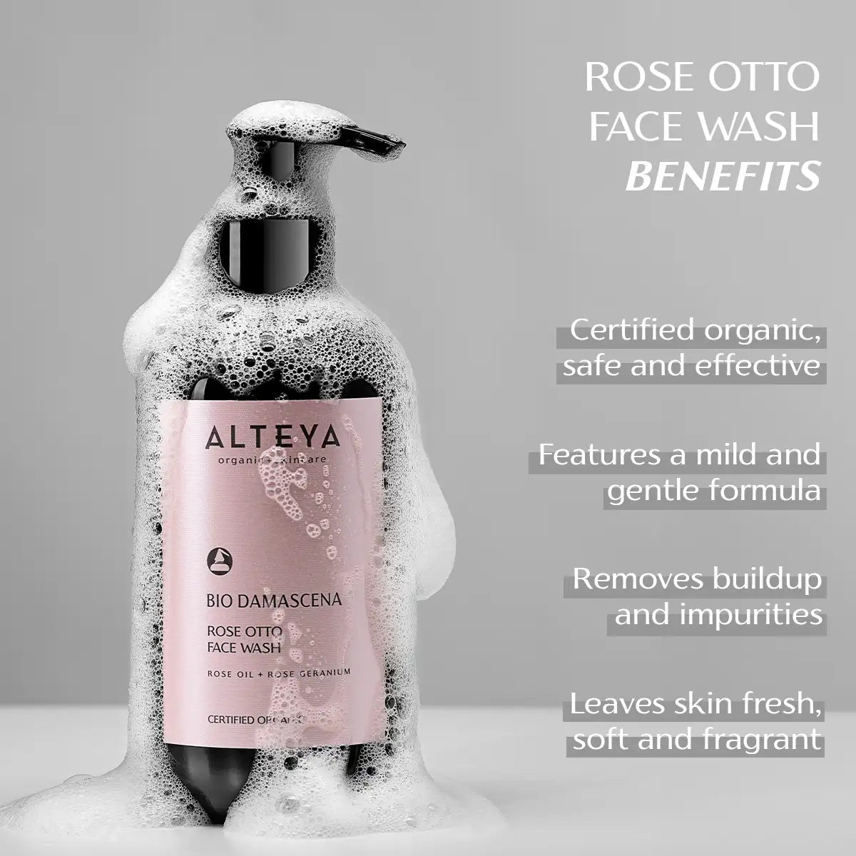 Bio Damascena Organic Rose Otto Face Wash – 250ml