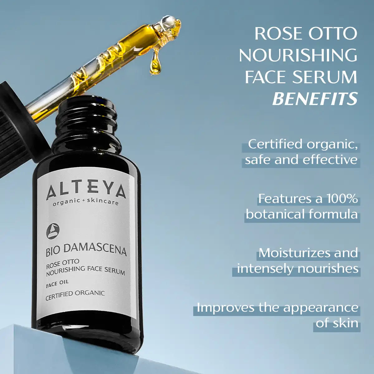 Bio Damascena Organic Rose Otto Nourishing Face Serum – 30ml