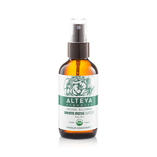 Organic Bulgarian White Rose Water Spray - Rosa Alba (100% Hydrolat)
