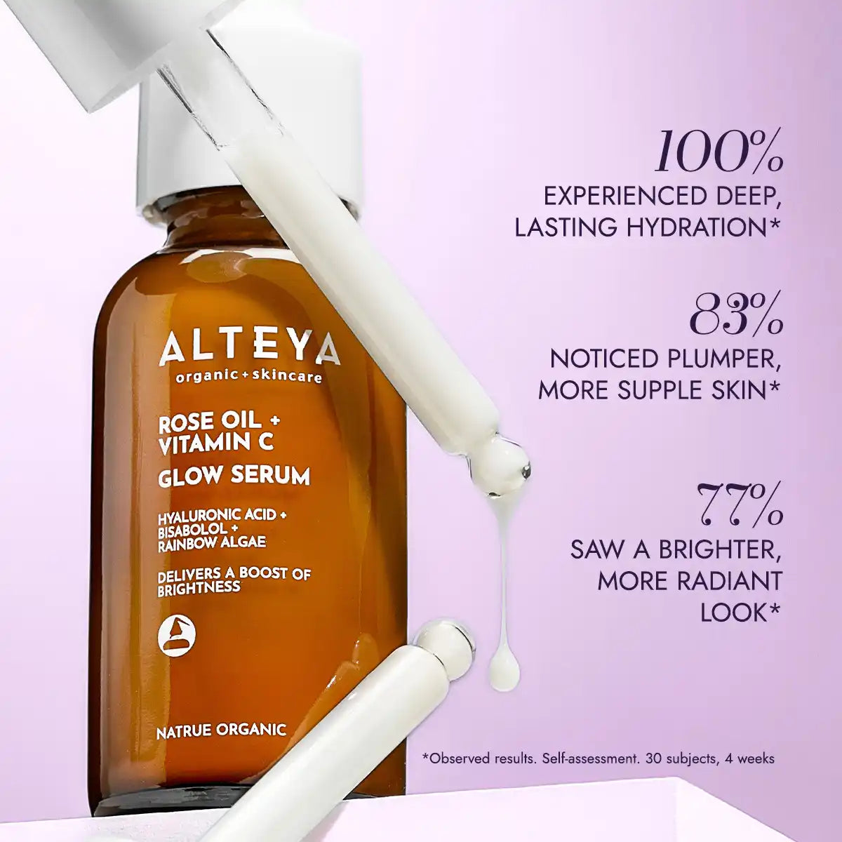 Rose Oil and Vitamin C Glow Serum Luminous Rose