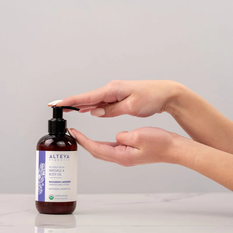 De-Stress + Relax Massage & Body Oil Bulgarian Lavender
