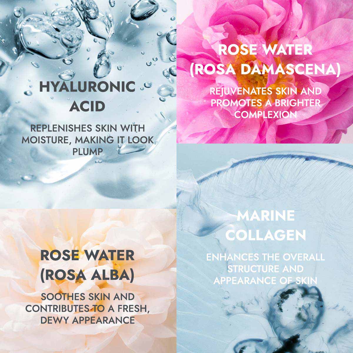 Organic Rose Glow Elasticity Face Mist – Amber Glass Spray Bottle 120ml