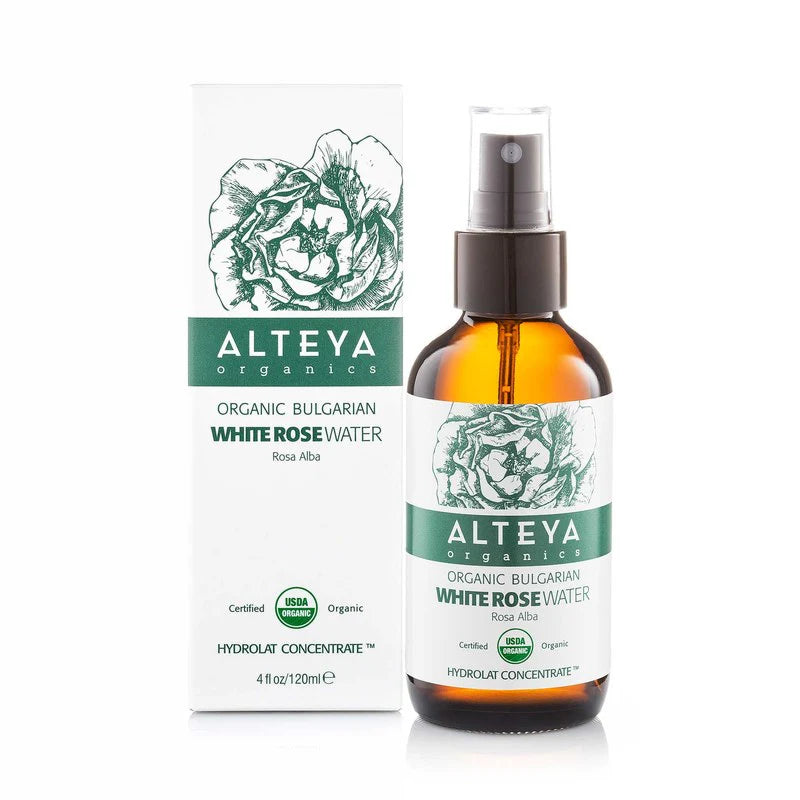 Organic Bulgarian White Rose Water Spray - Rosa Alba (100% Hydrolat)
