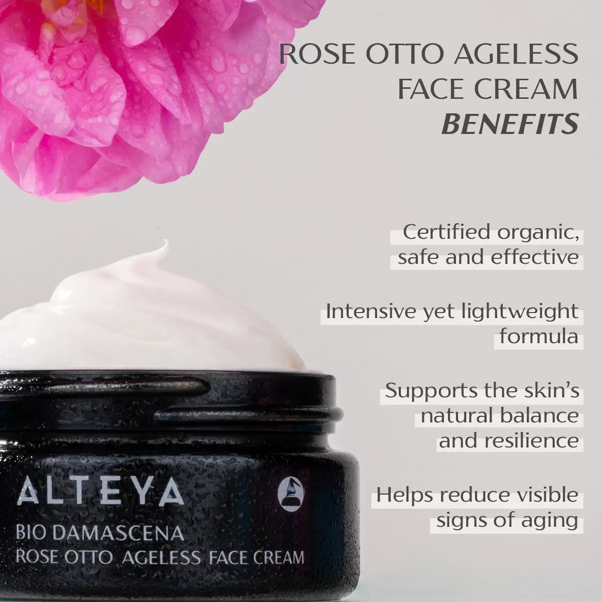 Bio Damascena Organic Ageless Rose Otto Face Cream – 50ml