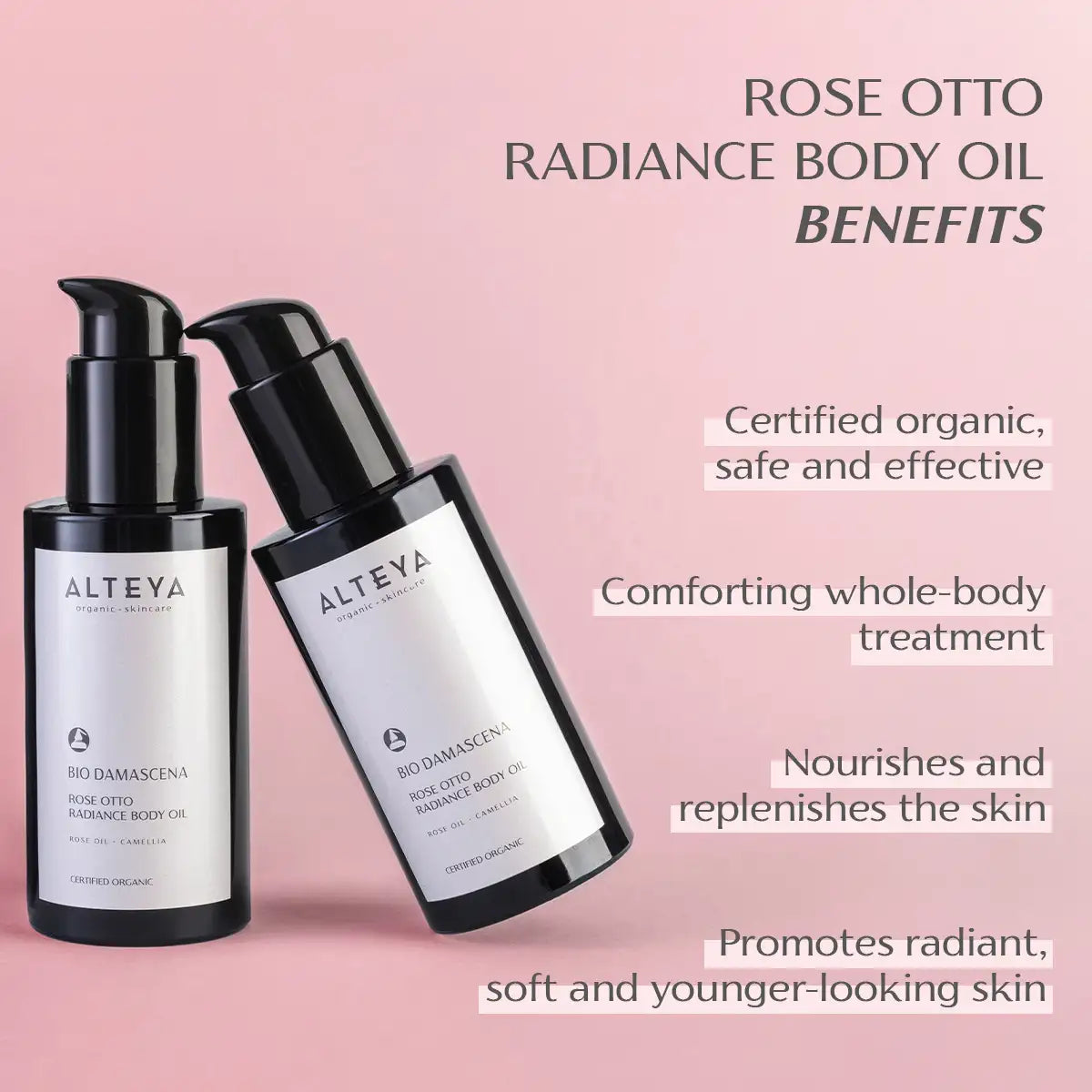 Bio Damascena Organic Rose Otto Radiance Body Oil – 100ml