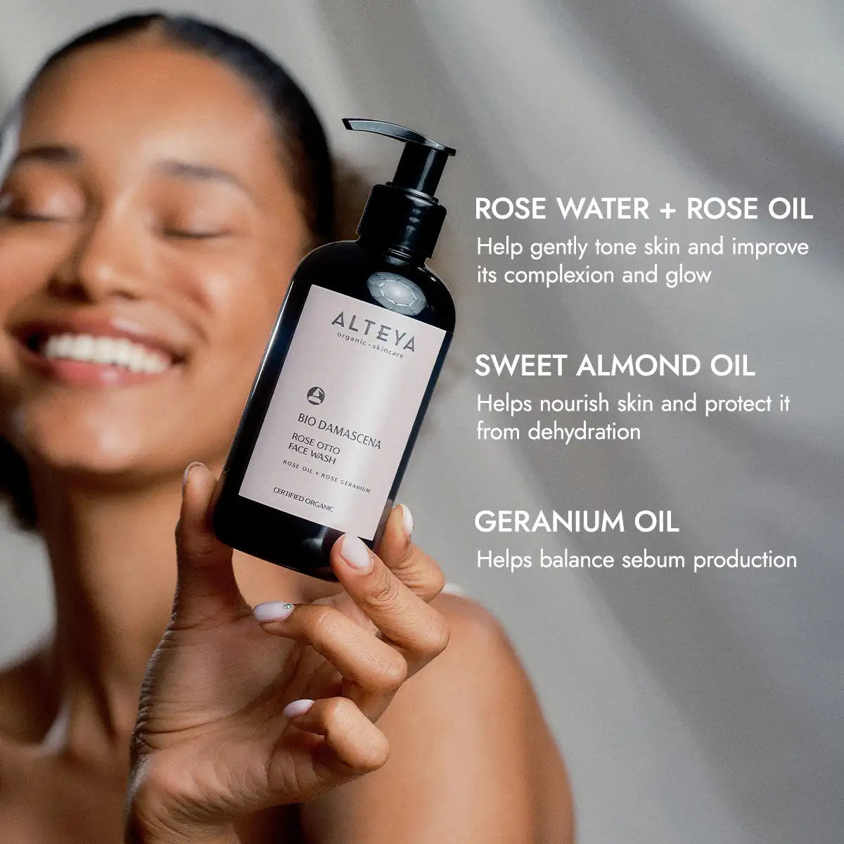 Bio Damascena Organic Rose Otto Face Wash – 250ml