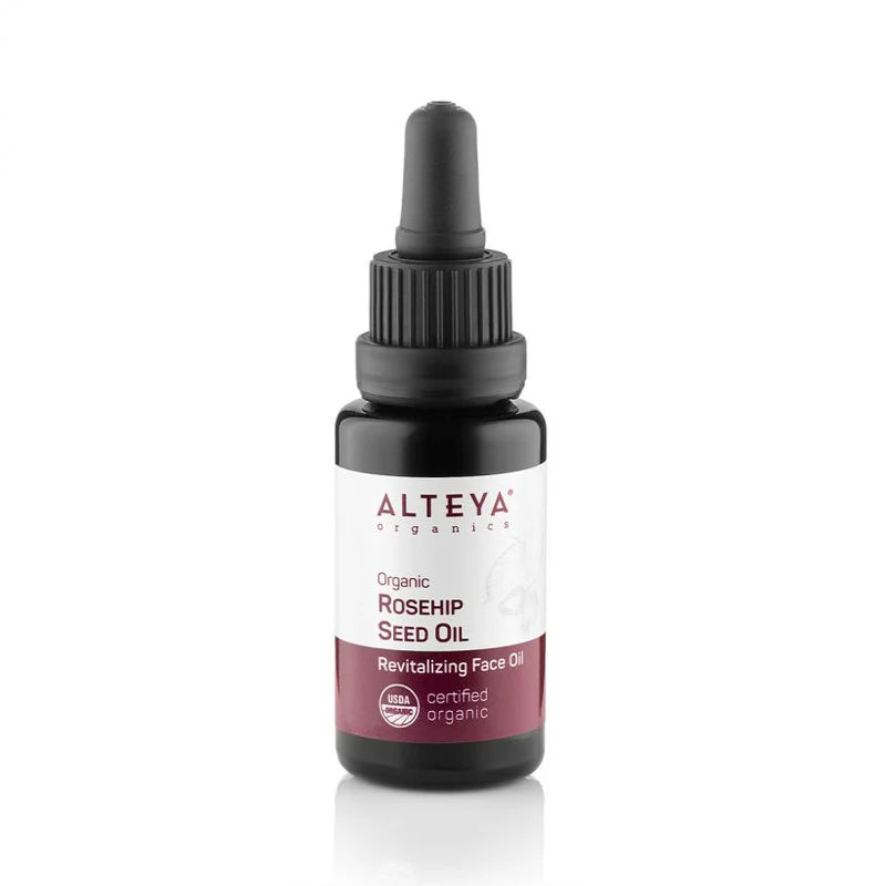Organic Rosehip Seed Oil — 20ml Cold-Pressed Skin Revitalizer (Amber Glass Bottle with Dropper)