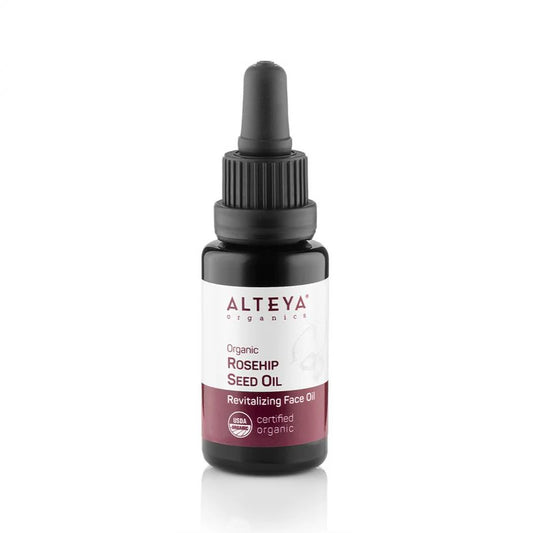 Organic Rosehip Seed Oil — 20ml Cold-Pressed Skin Revitalizer (Amber Glass Bottle with Dropper)