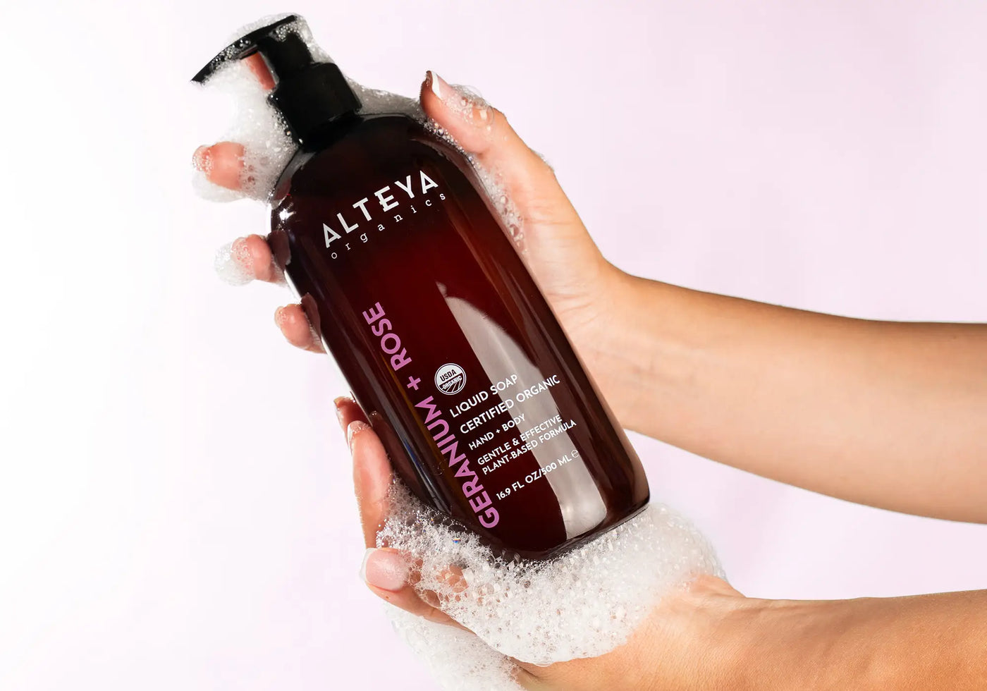 Geranium & Rose Organic Hand And Body Soap