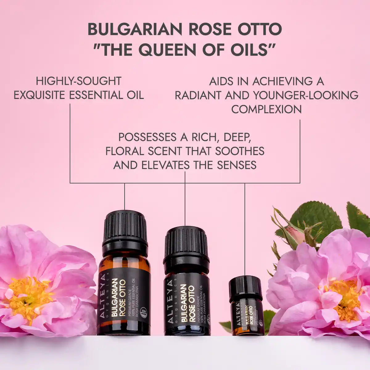 Organic Bulgarian Pure Rose Otto Oil
